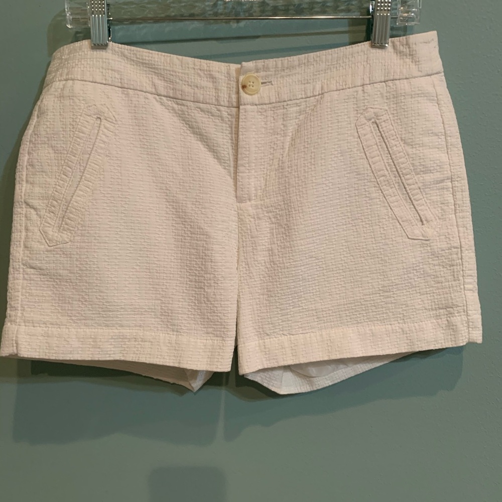Banana Republic Shorts White Texture Lined 10 NWOT